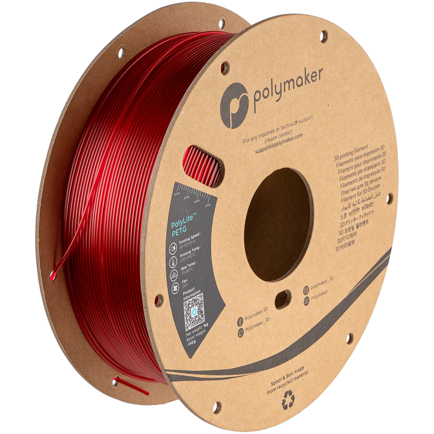 PolyLite™ PETG Translúcido