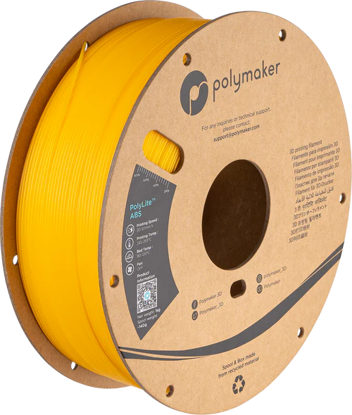 Filamento ABS PolyLite color amarillo
