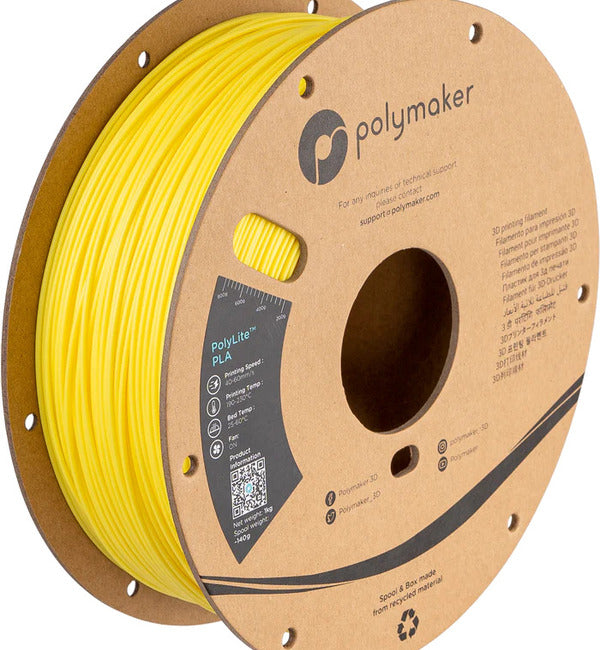 Filamento PLA PolyLite color amarillo lima