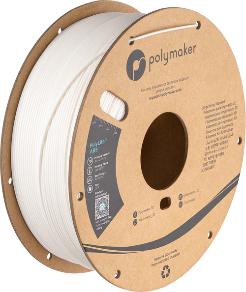 Filamento ABS PolyLite color blanco