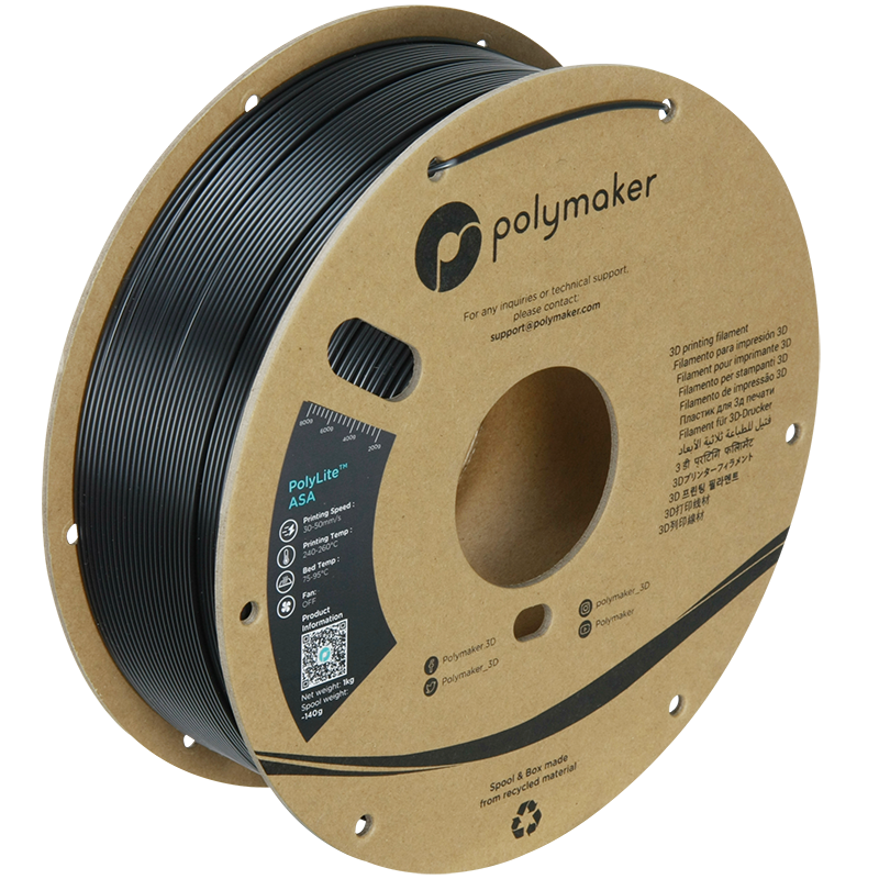 Filamento ASA PolyLite color negro