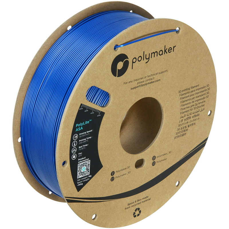 Filamento ASA PolyLite color azul