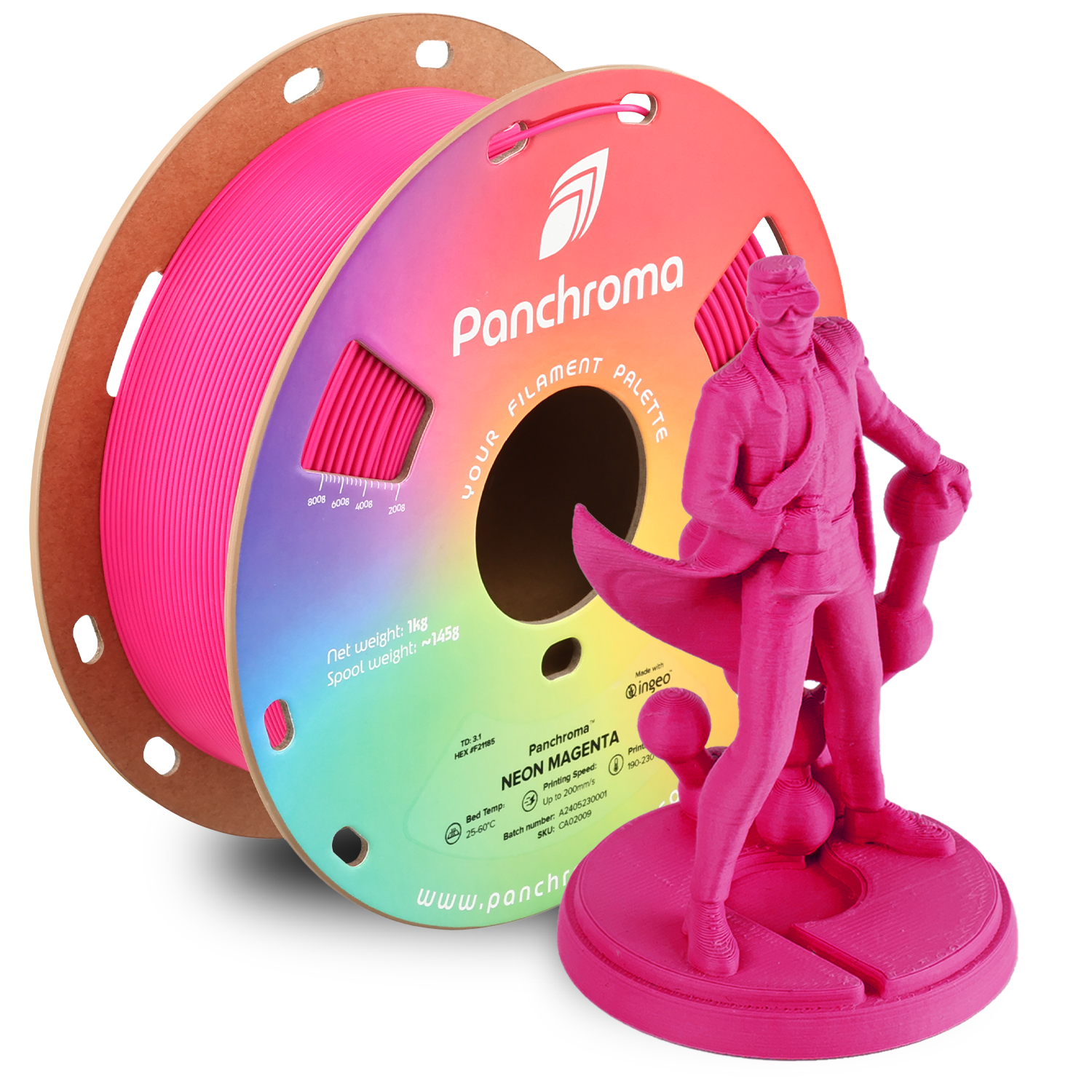Filamento PLA Neón Panchroma color magenta neón