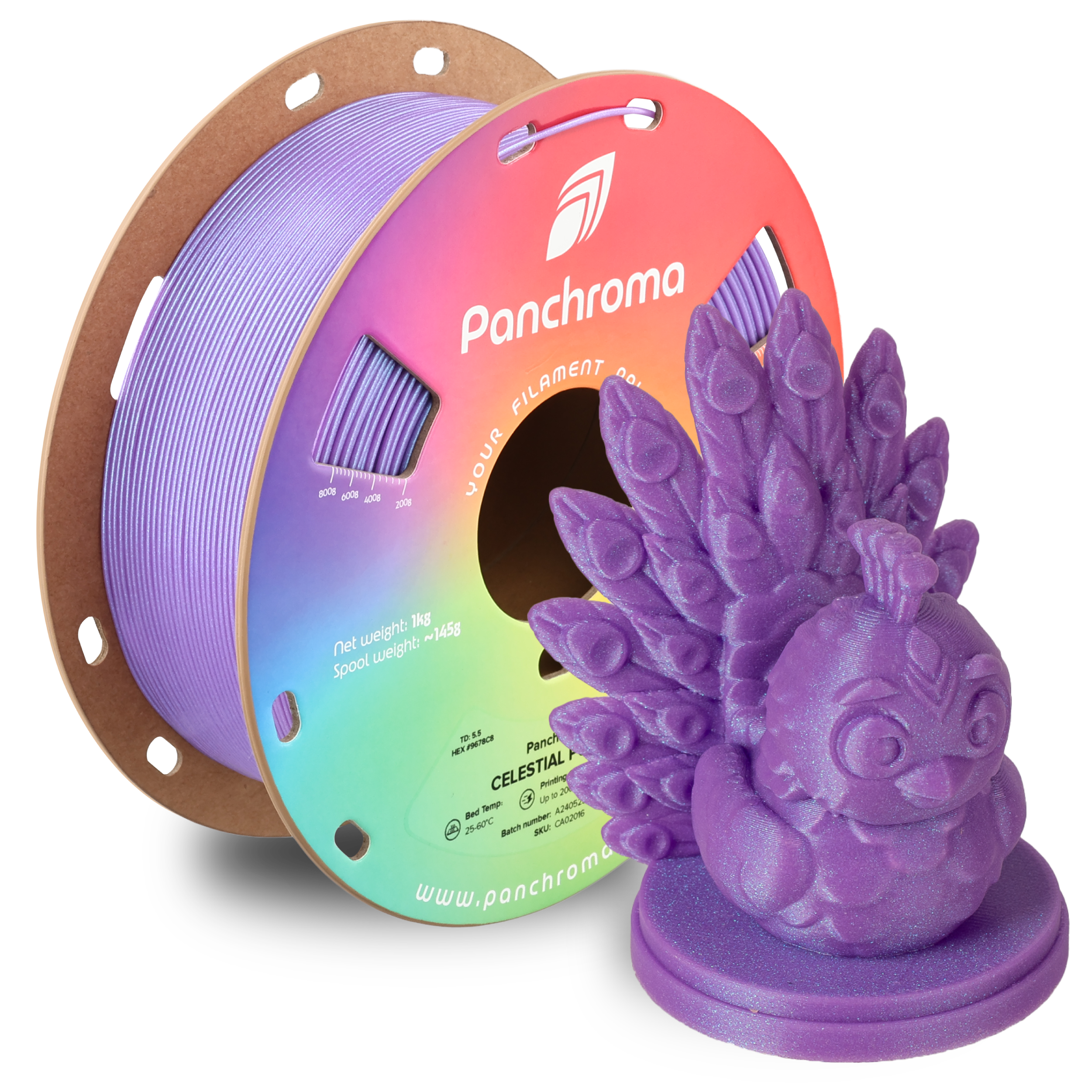 Filamento PLA Celestial Panchroma color morado