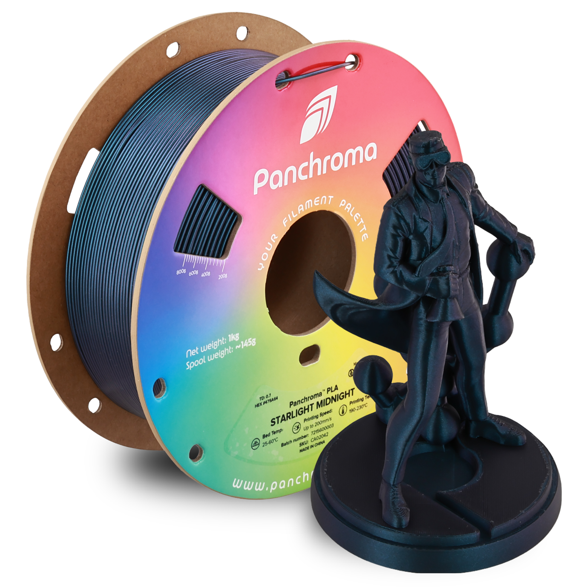 Filamento PLA Starlight Panchroma color Midnight