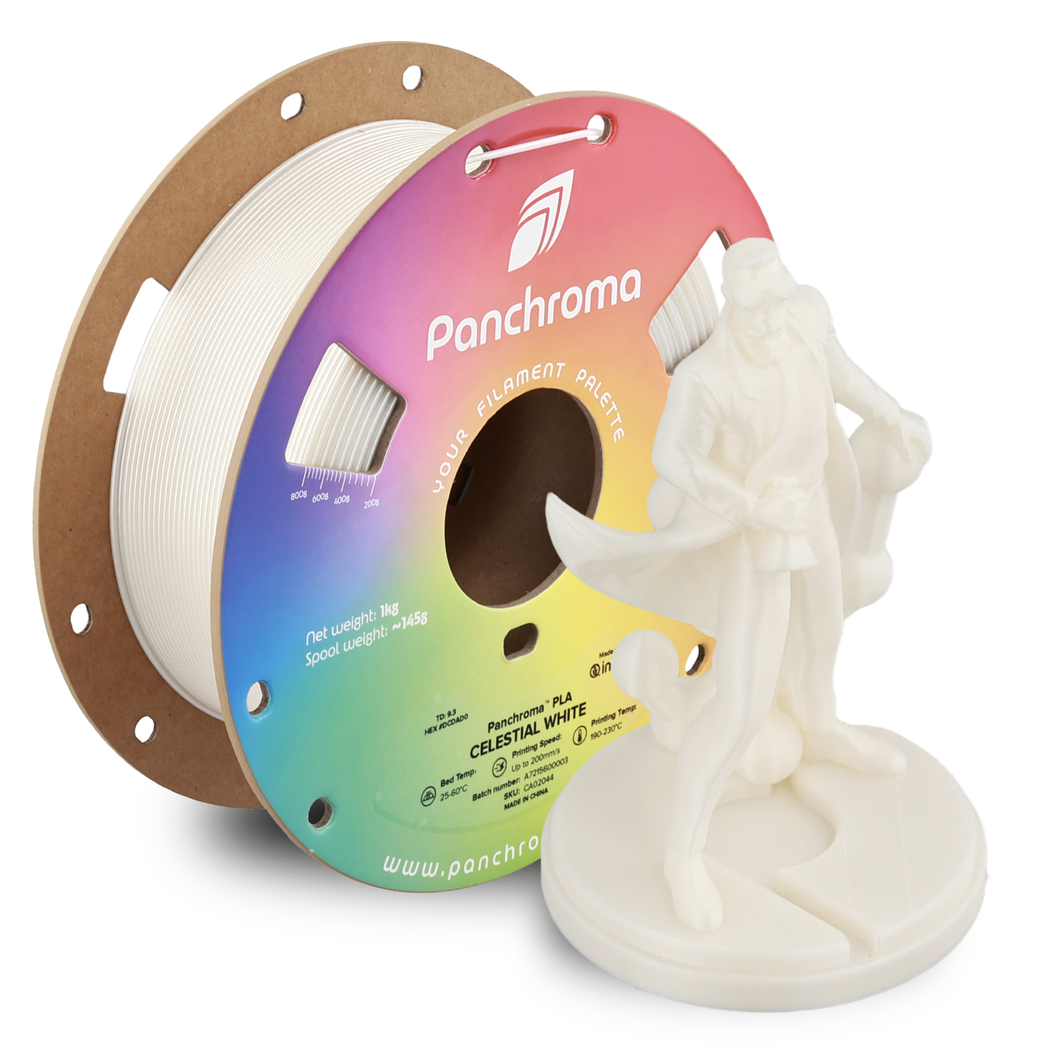 Filamento PLA Celestial Panchroma color blanco