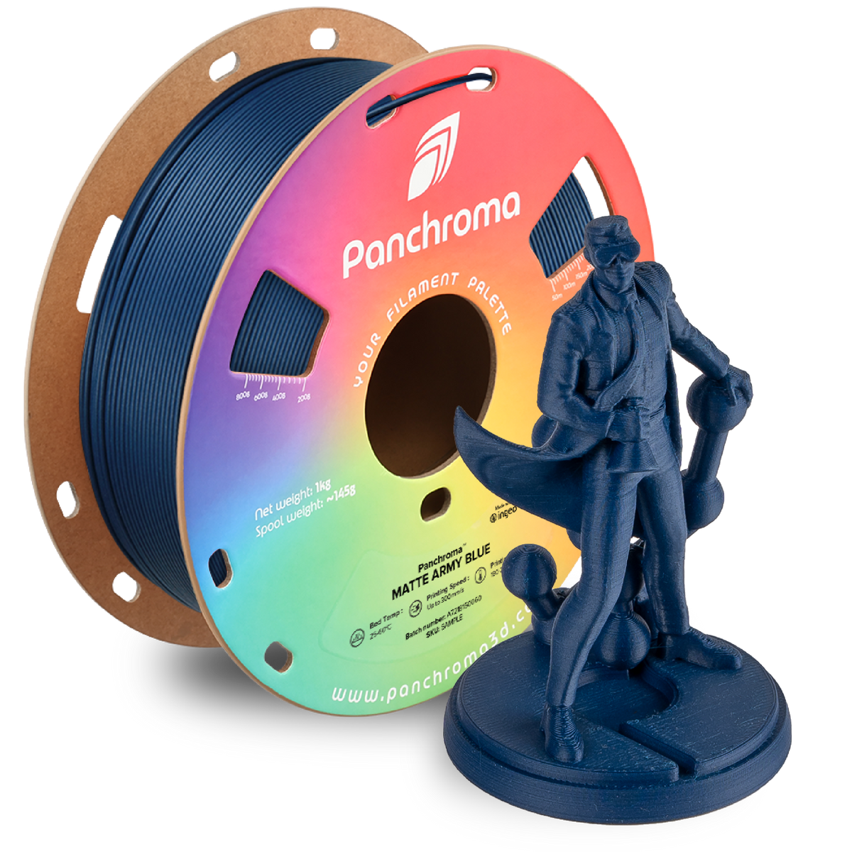 Filamento PLA Mate Panchroma color azul militar