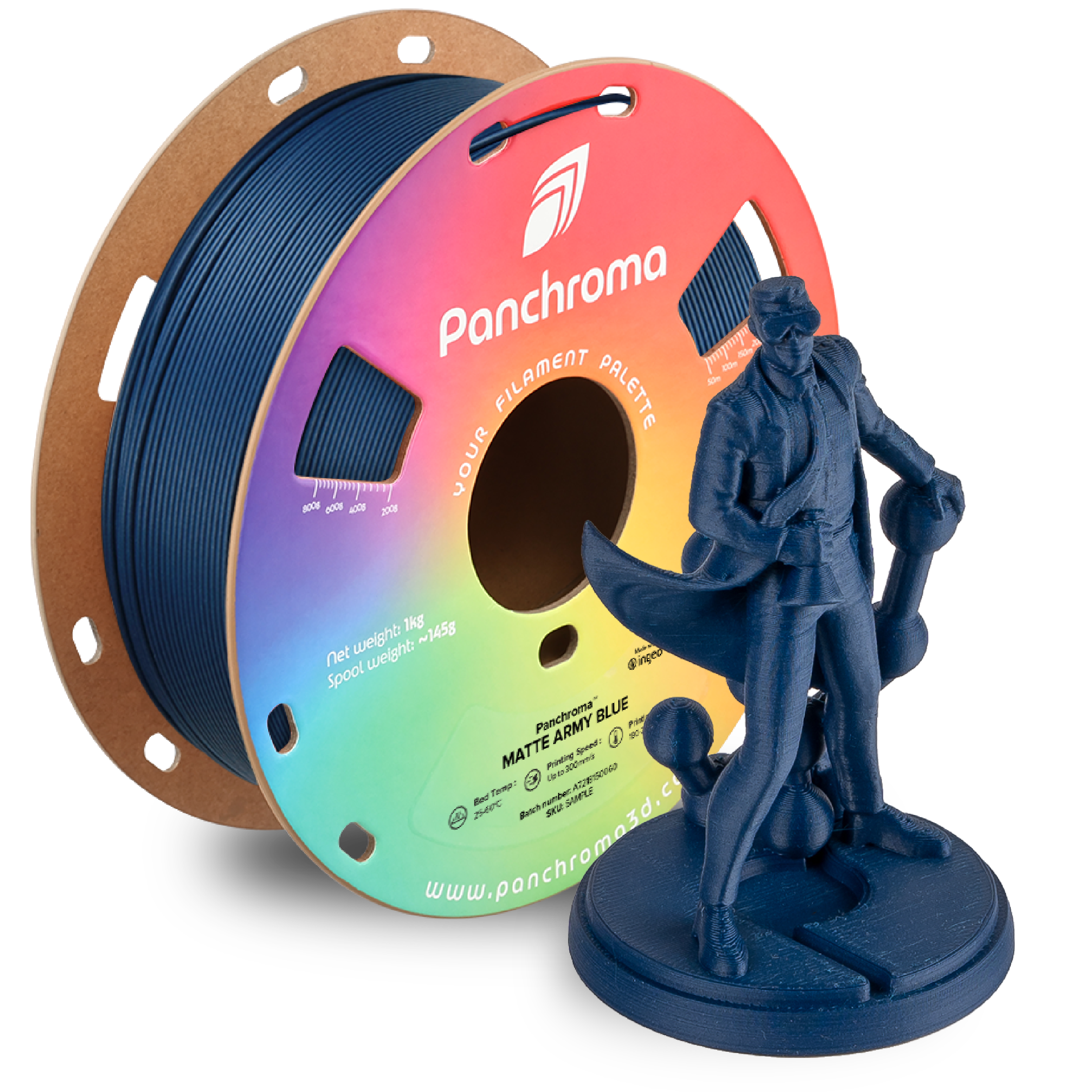 Filamento PLA Mate Panchroma color azul militar