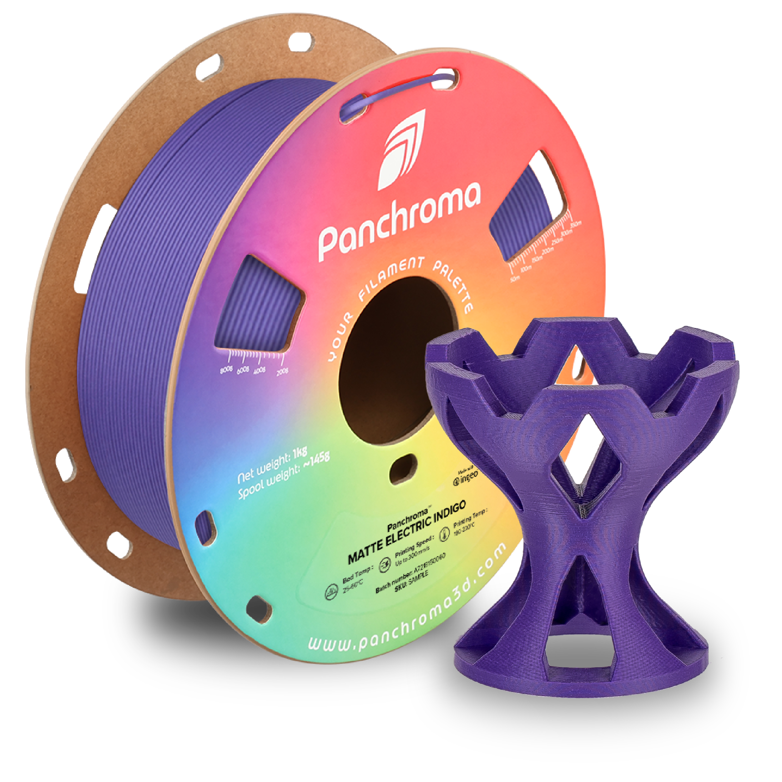 Filamento PLA Mate Panchroma color índigo eléctrico