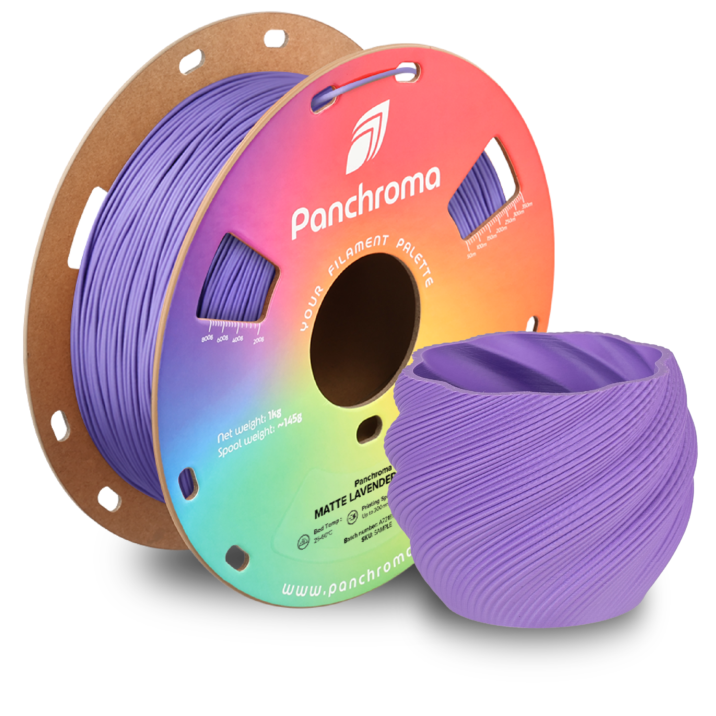 Filamento PLA Mate Panchroma color morado lavanda