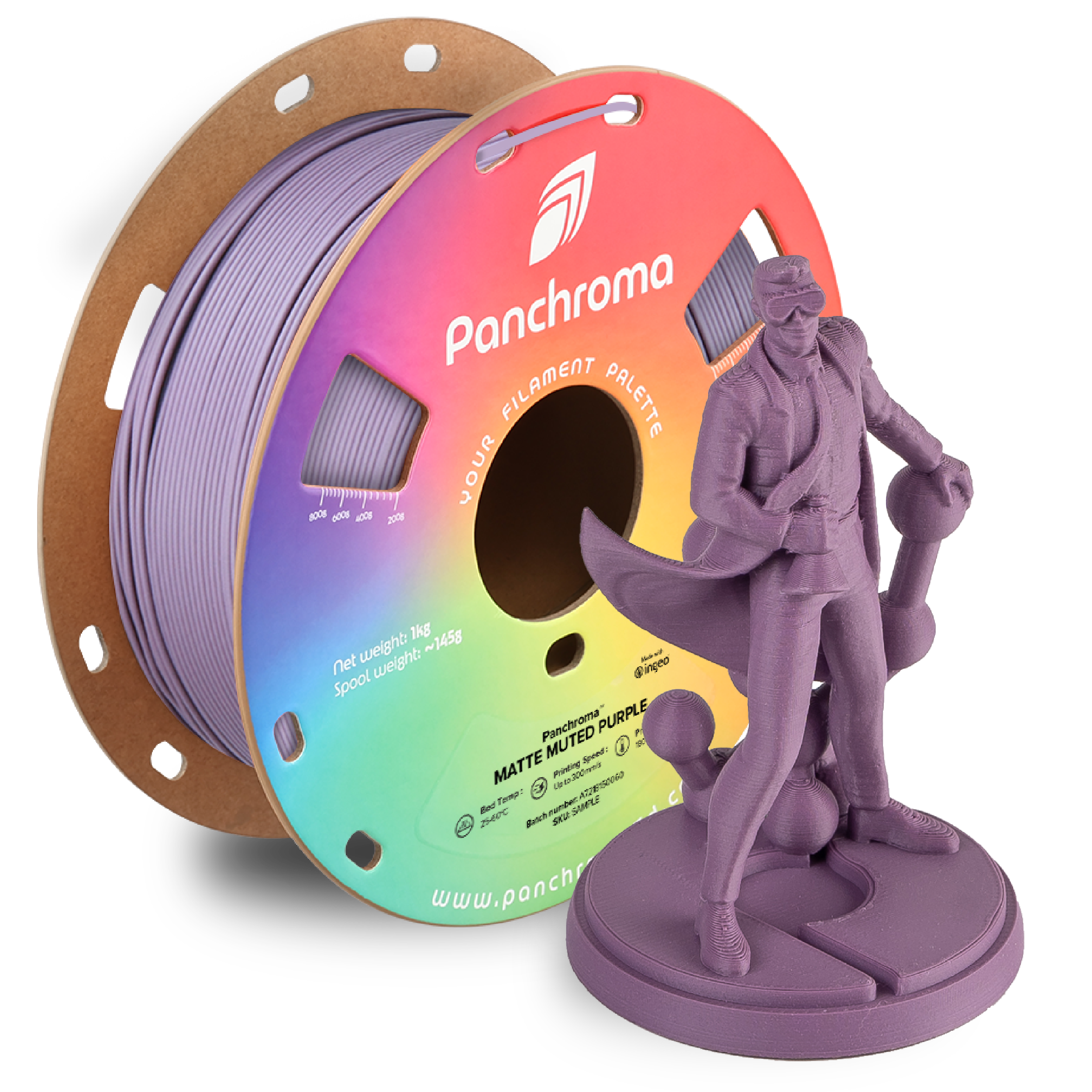 Filamento PLA Mate Panchroma color morado apagado
