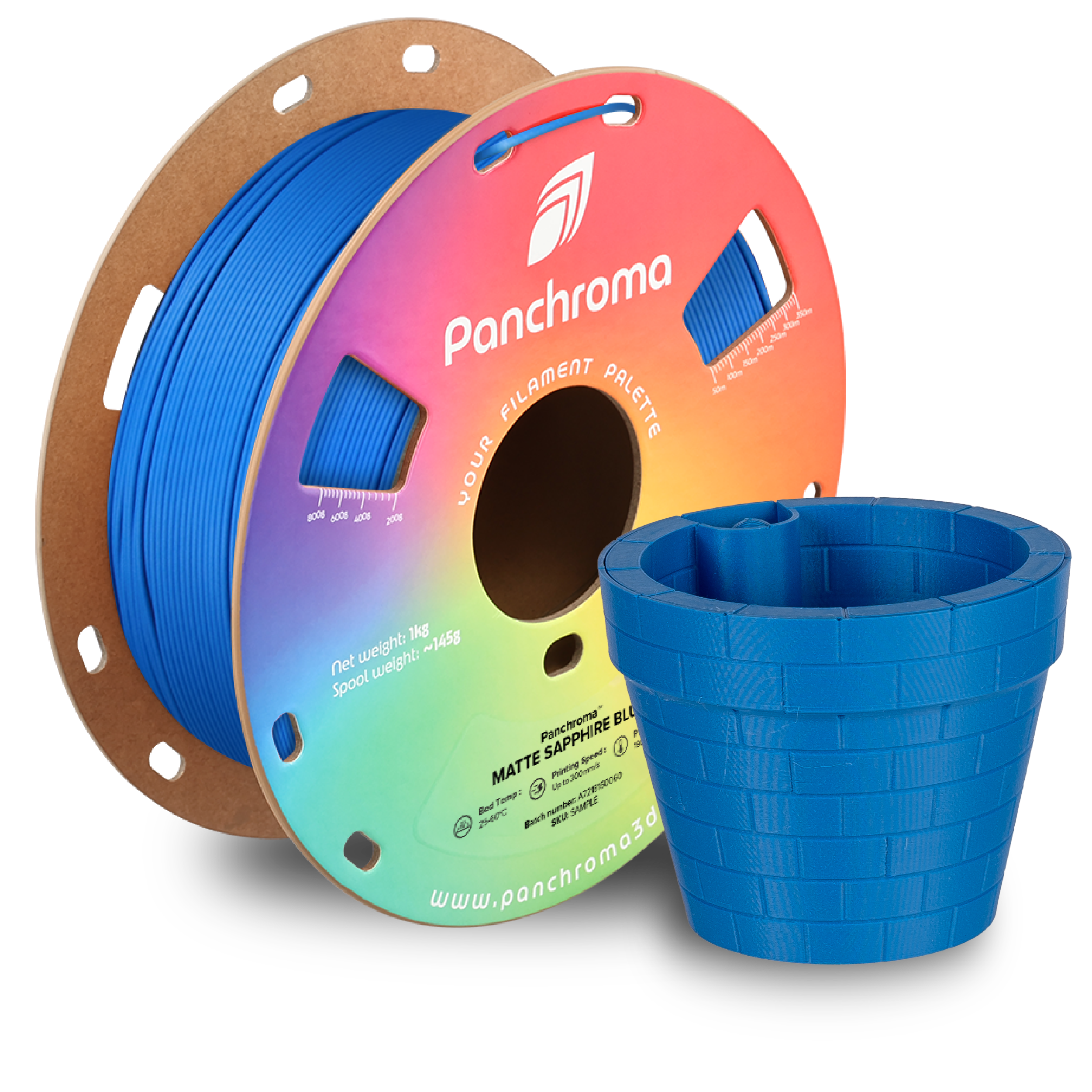 Filamento PLA Mate Panchroma color azul zafiro
