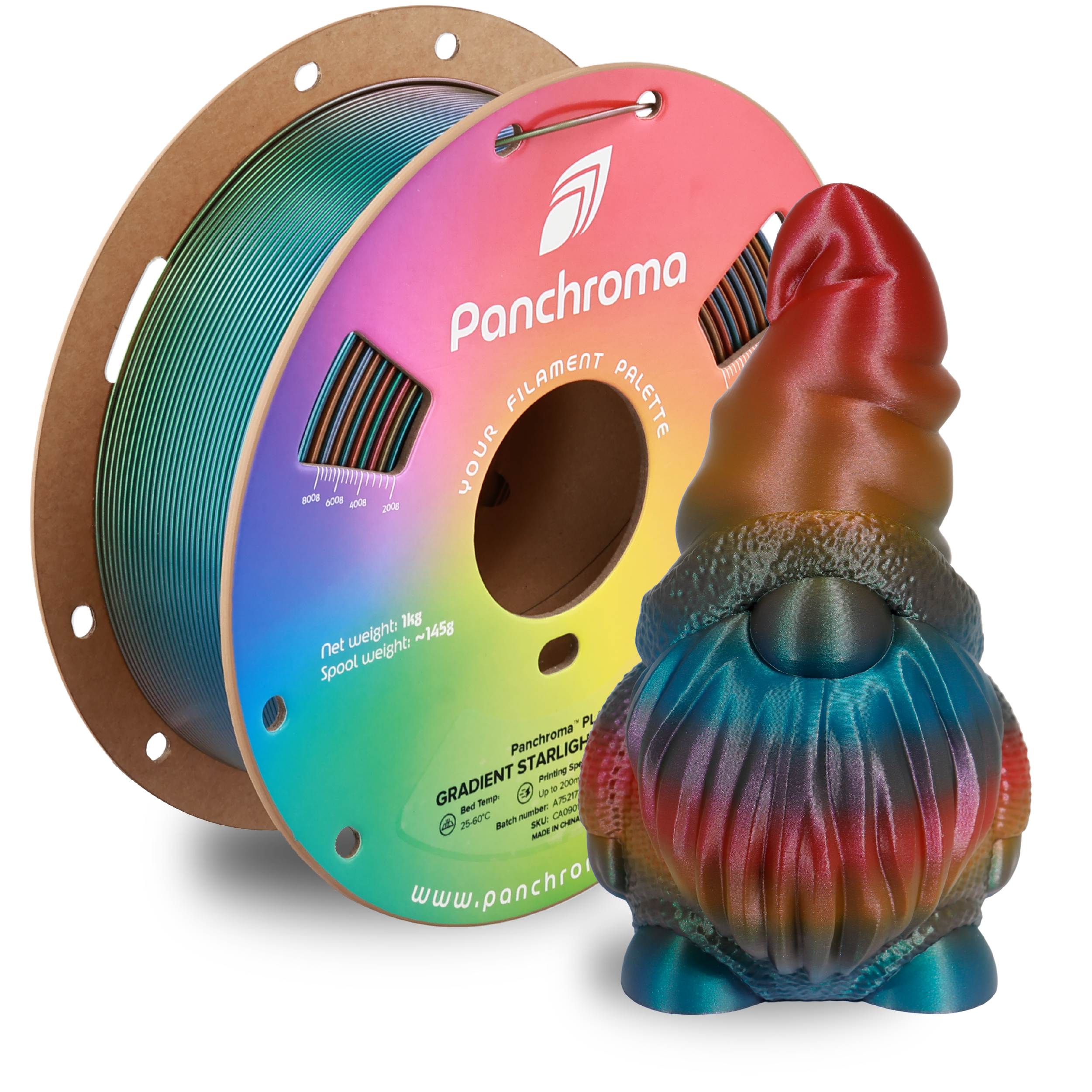 Filamento PLA Gradient Starlight Panchroma color arcoíris