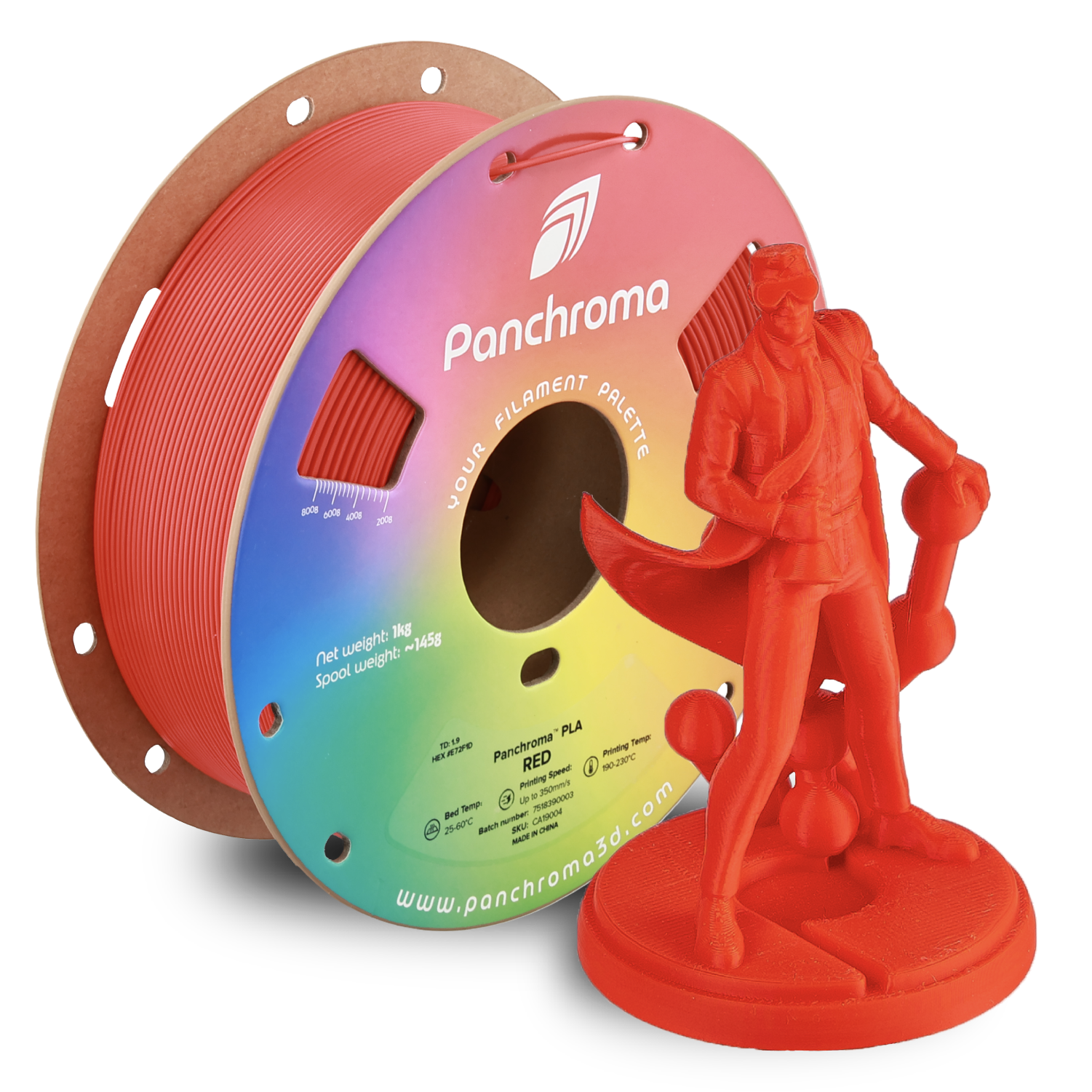 Filamento PLA Básico Panchroma color rojo