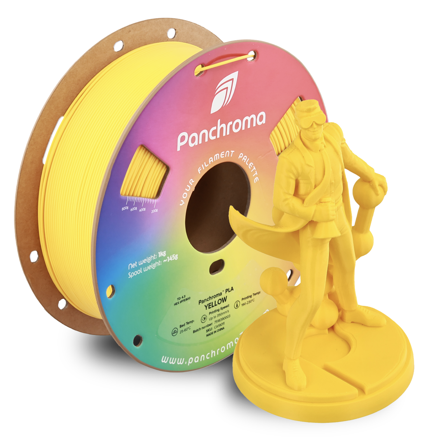 Filamento PLA Básico Panchroma color amarillo