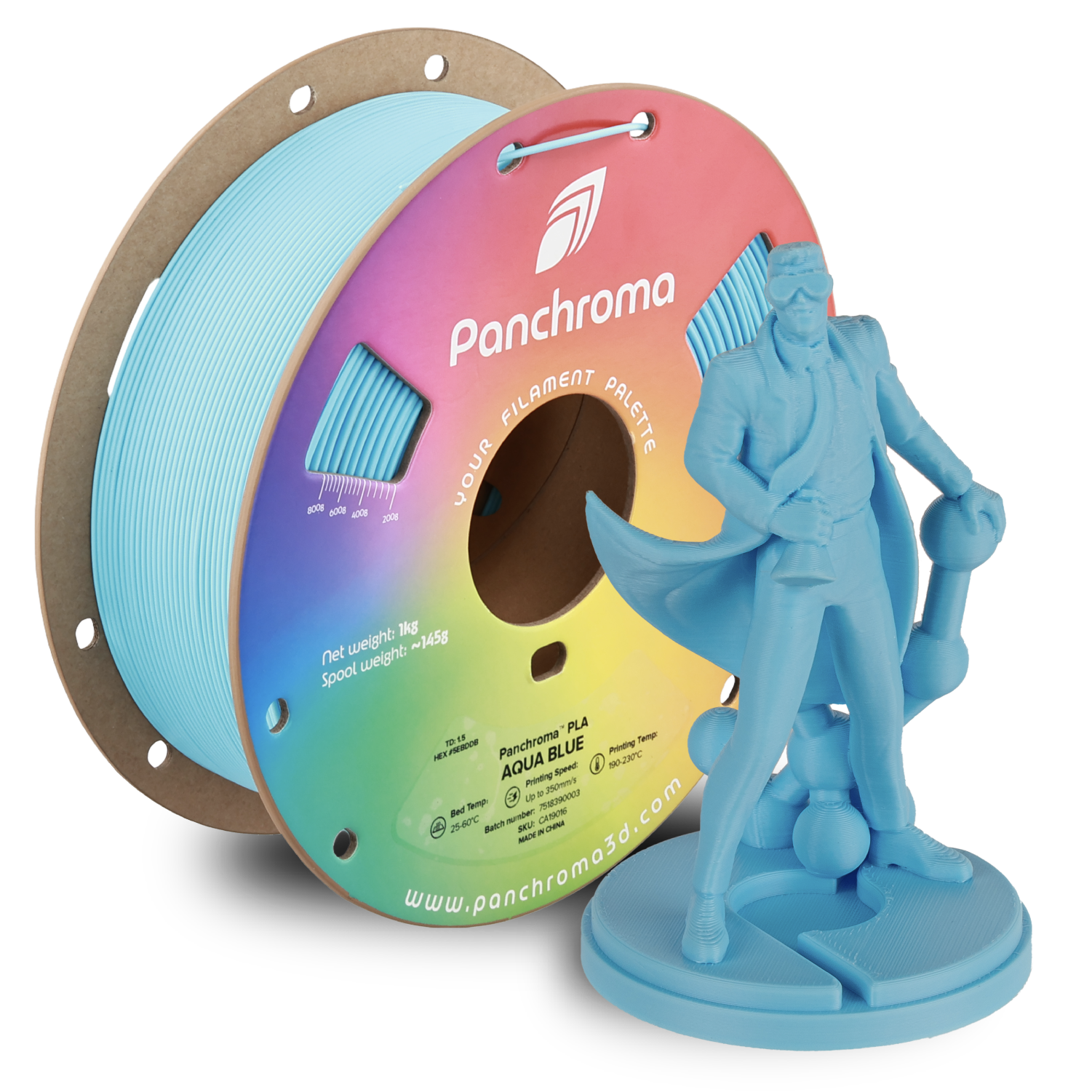 Filamento PLA Básico Panchroma color azul aqua