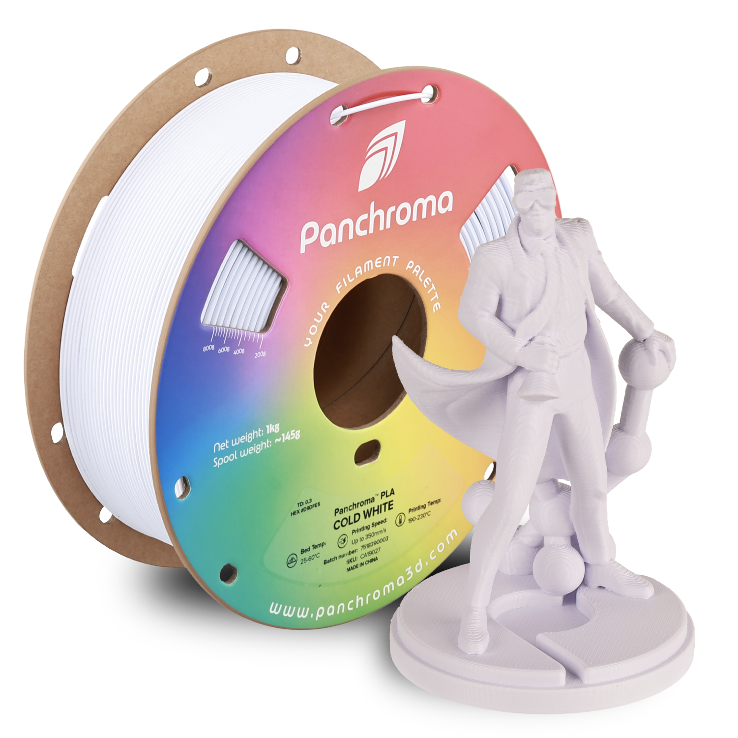 Filamento PLA Básico Panchroma color blanco frío