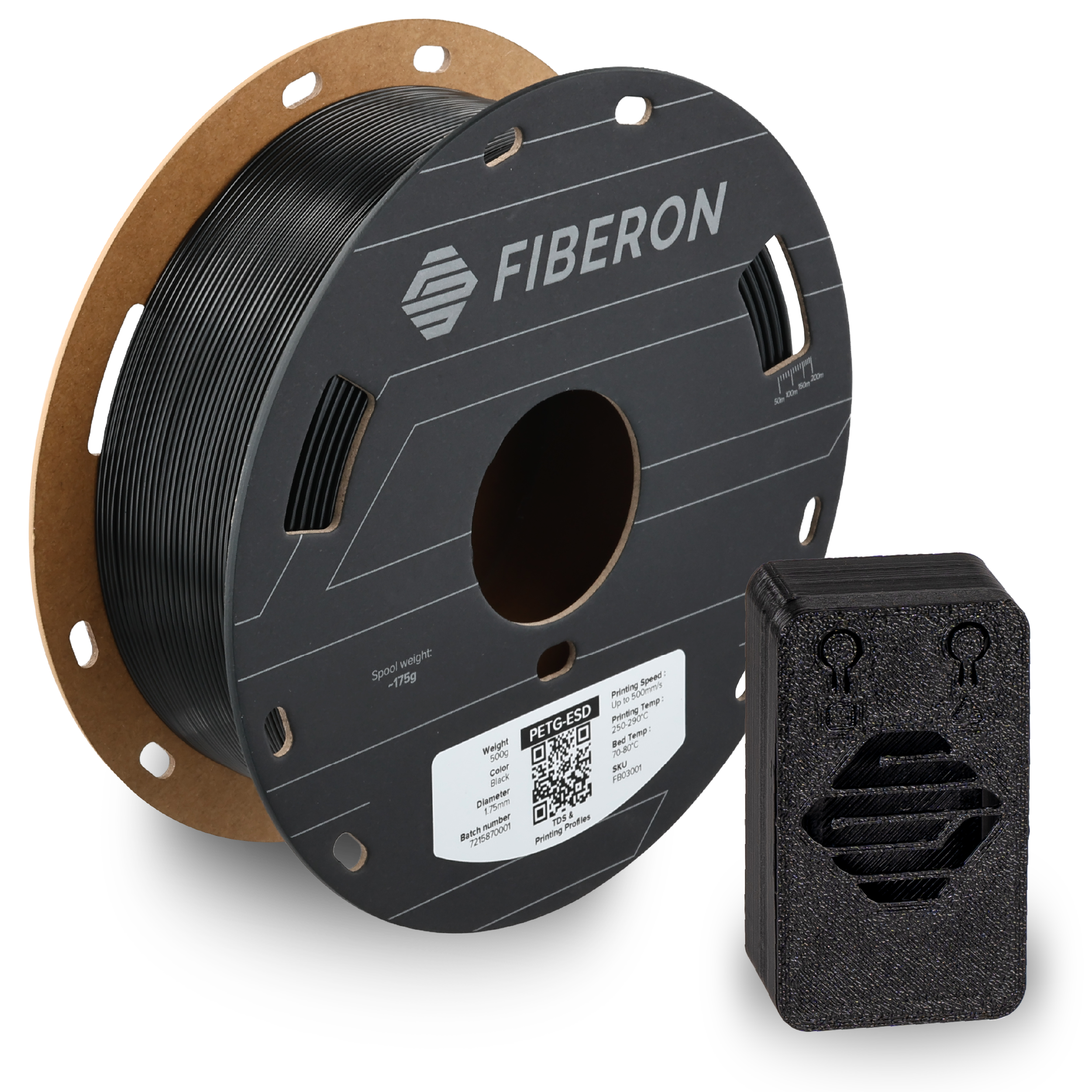 Filamento PETG-ESD Fiberon - presentación 0.5kg