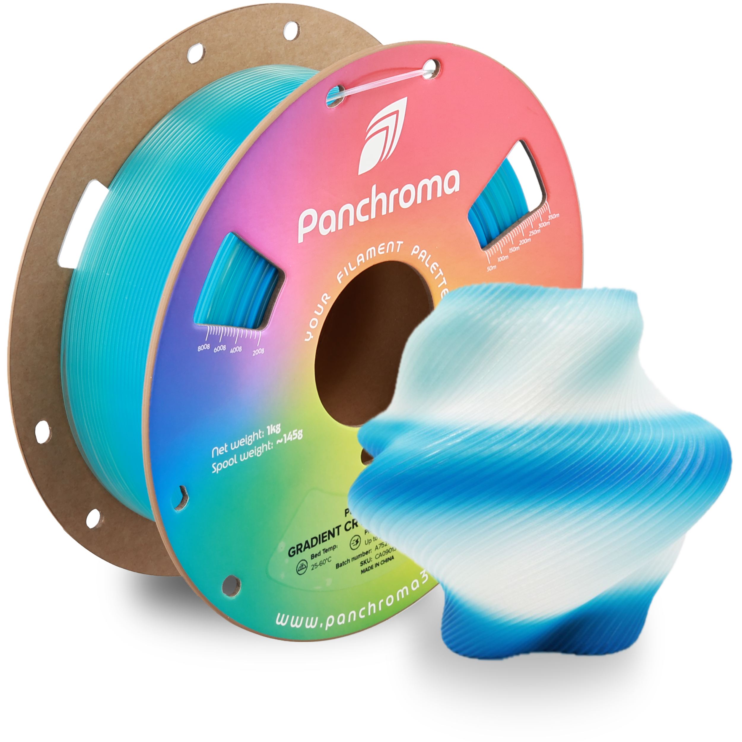 Filamento PLA Gradient Crystal Panchroma color Aguamarina