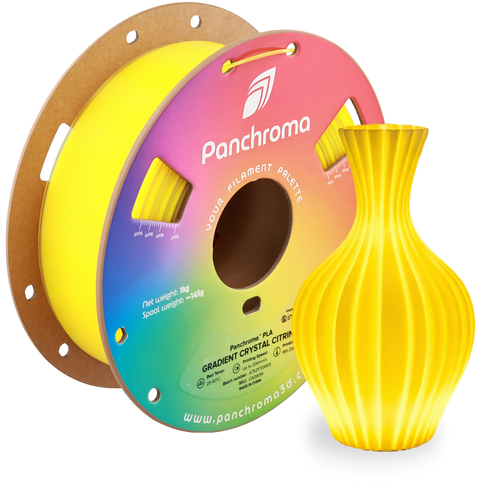 Filamento PLA Gradient Crystal Panchroma color Citrino (amarillo)