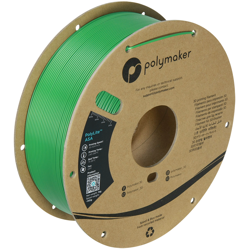 Filamento ASA PolyLite color verde