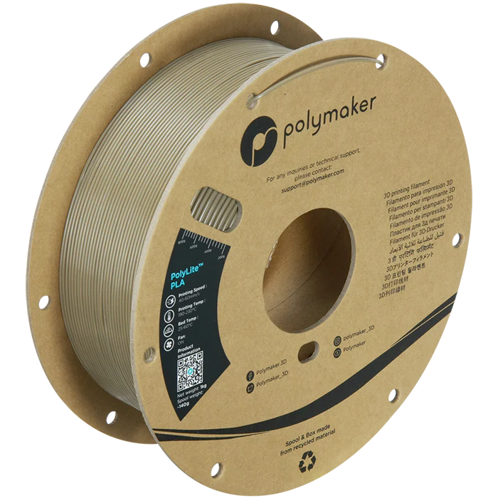 Filamento PLA PolyLite color marrón olivo