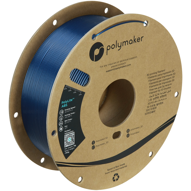 Filamento ABS Metálico PolyLite color azul metálico