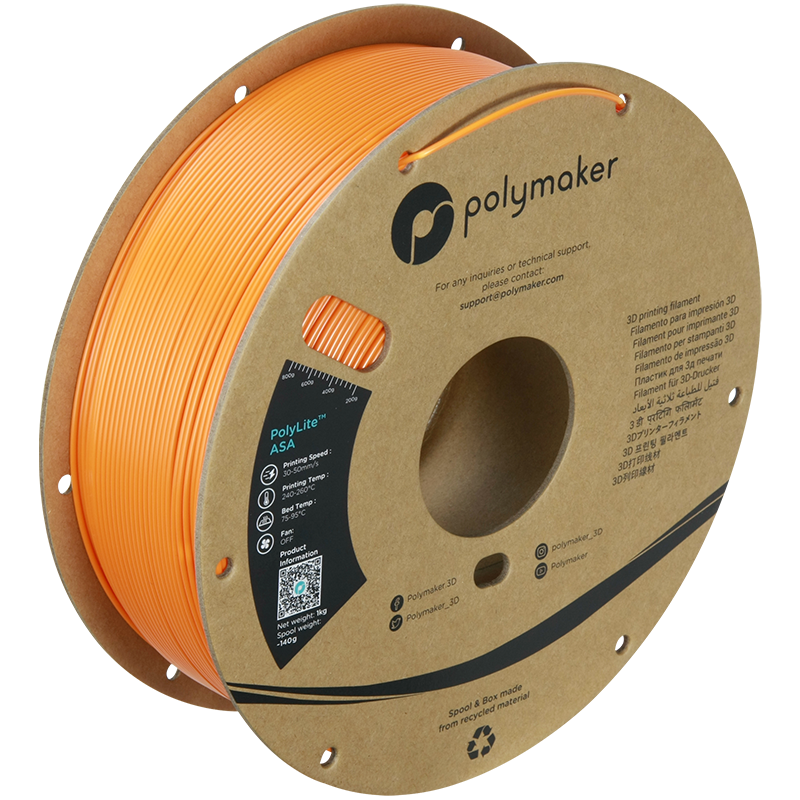 Filamento ASA PolyLite color naranja