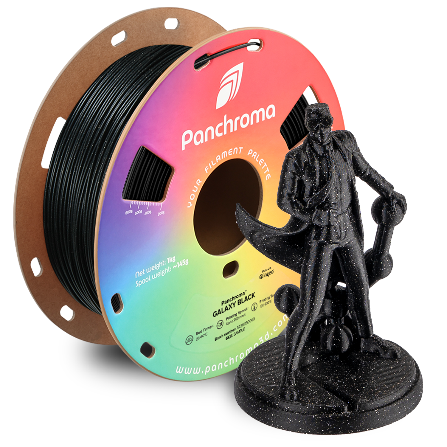 Filamento PLA Galaxy Panchroma color negro