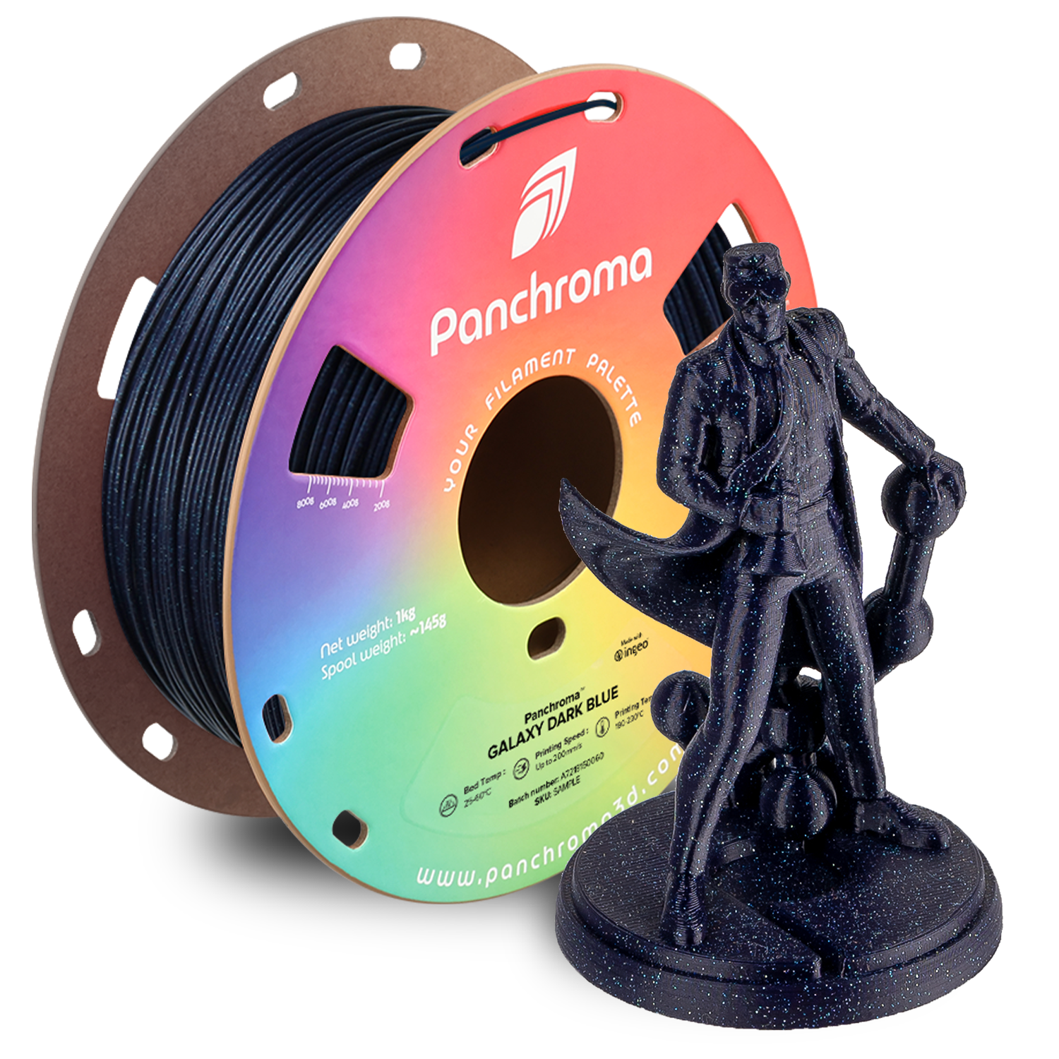 Filamento PLA Galaxy Panchroma color azul oscuro