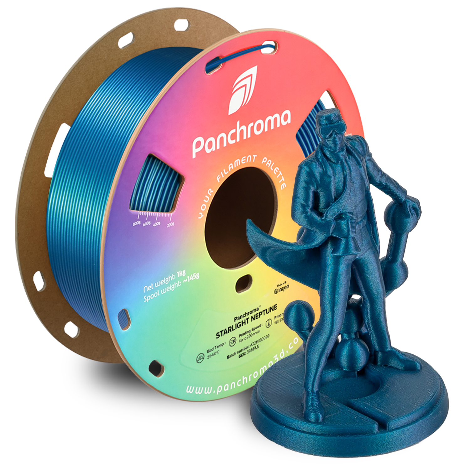 Filamento PLA Starlight Panchroma color Neptune