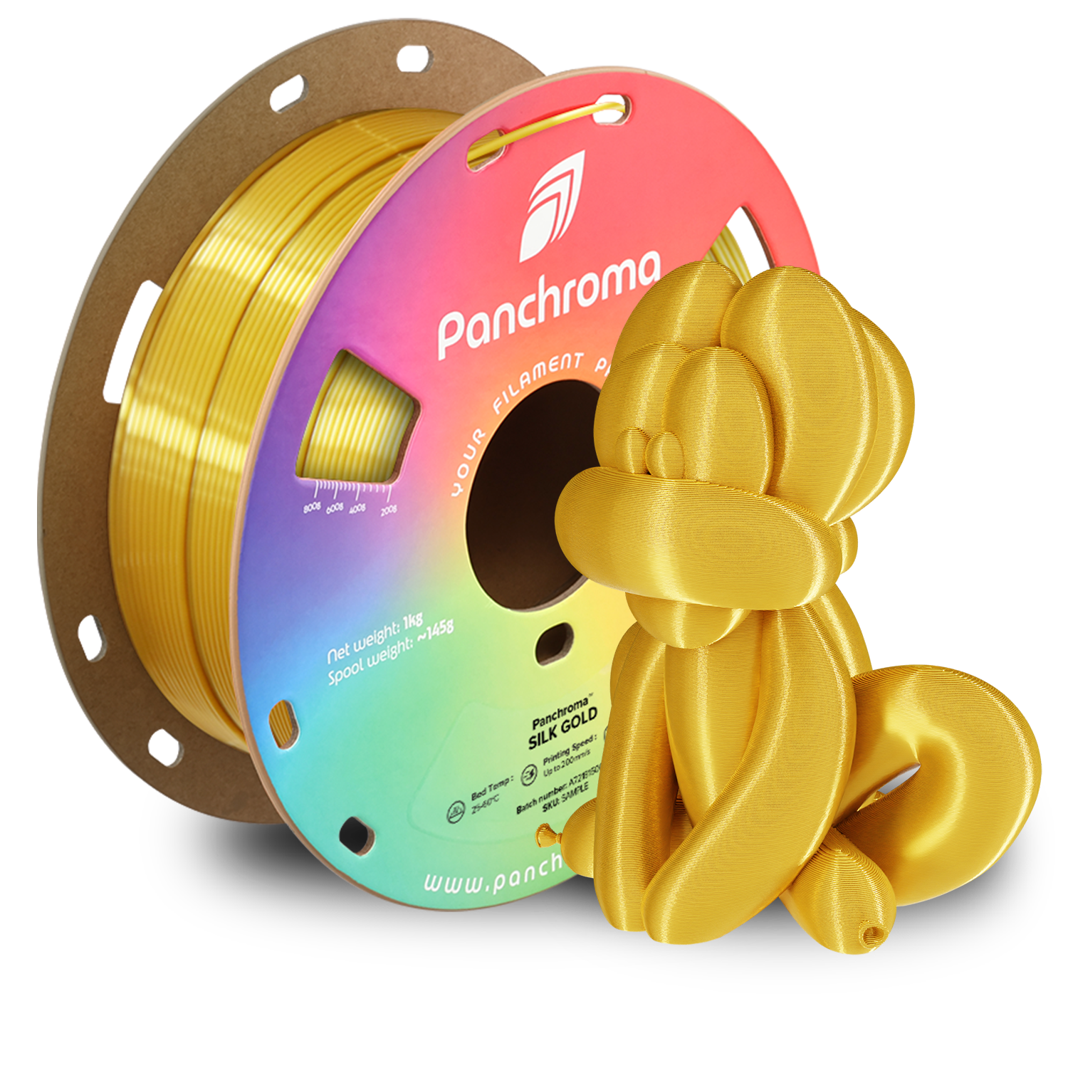 Filamento PLA Silk color dorado