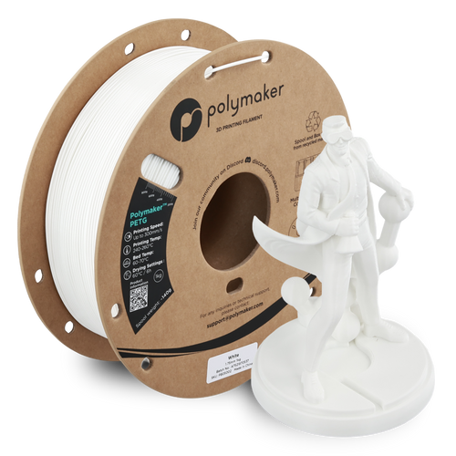 Filamento PETG Polymaker color blanco