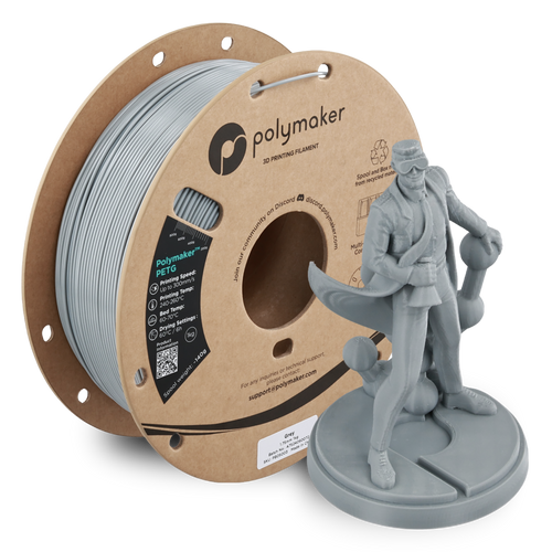 Filamento PETG Polymaker color gris