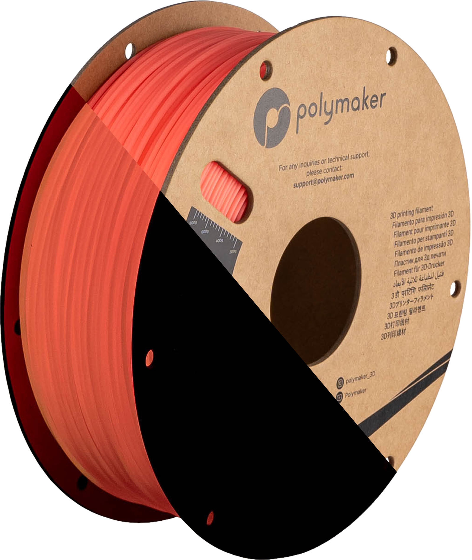 Filamento PLA Luminoso Panchroma color rosado, efecto fosforescente
