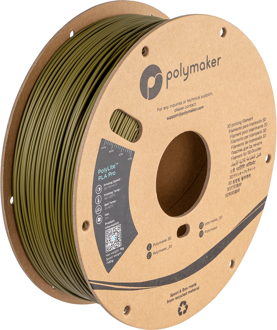 Filamento PLA Pro PolyLite color verde militar
