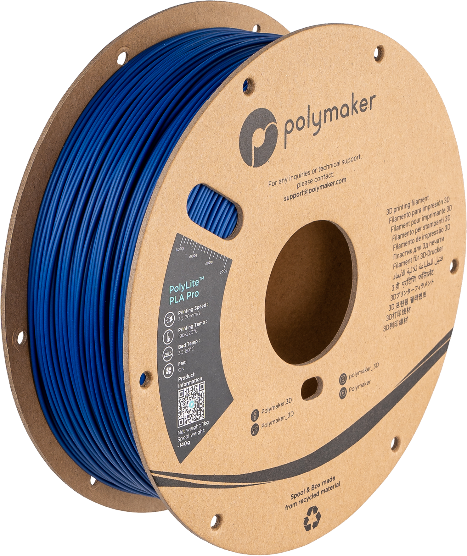 Filamento PLA Pro PolyLite color azul