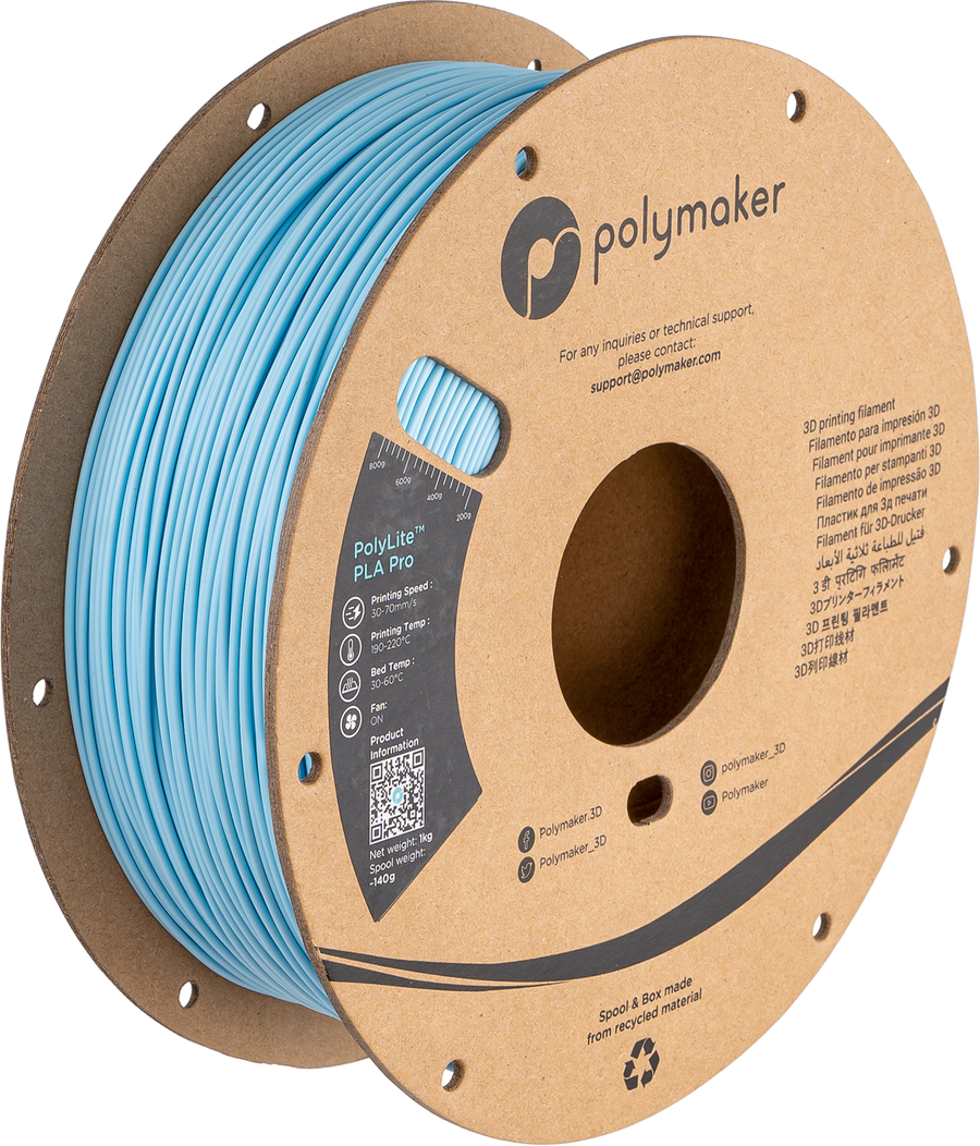 Filamento PLA Pro PolyLite color azul claro