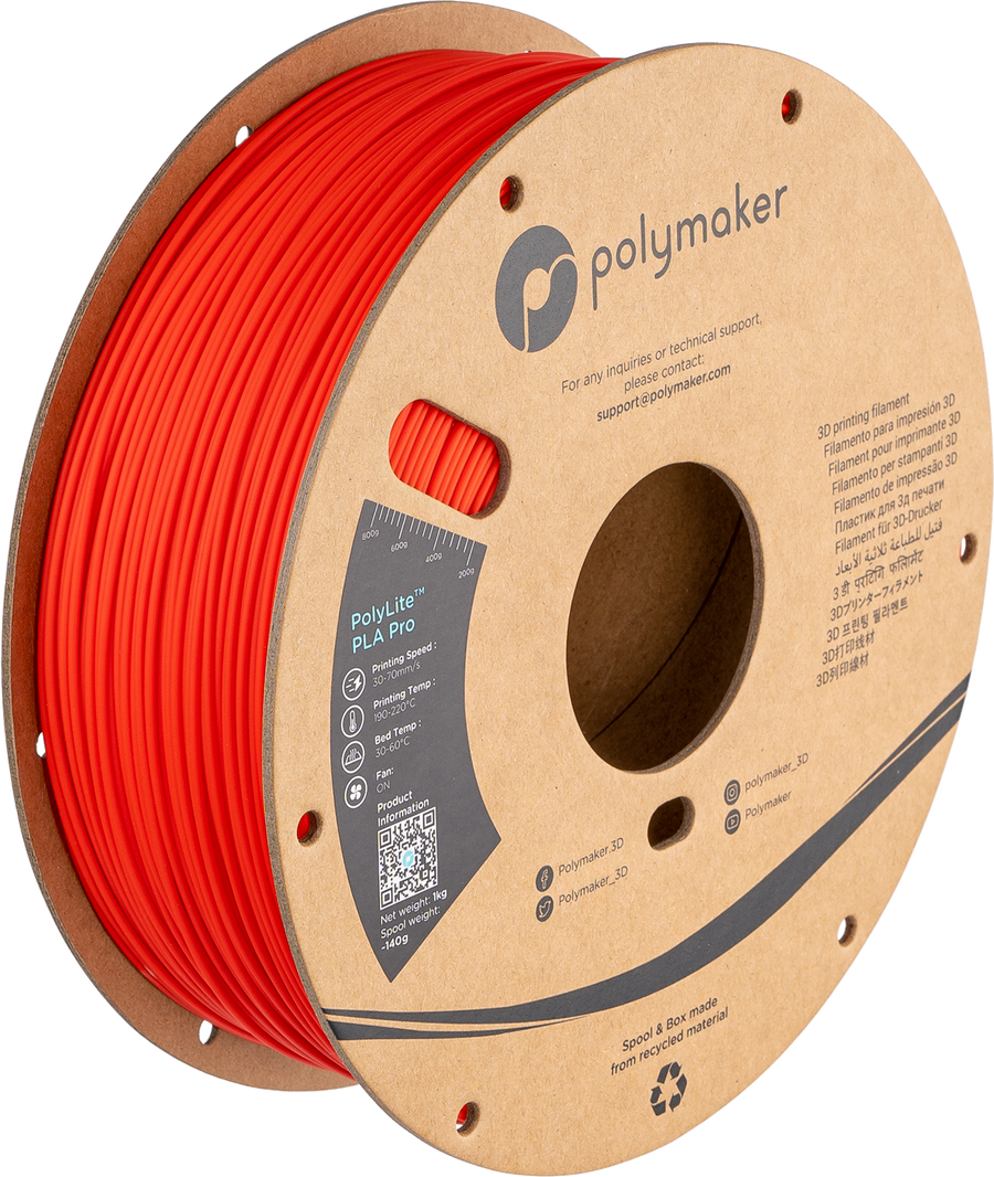 Filamento PLA Pro PolyLite color rojo