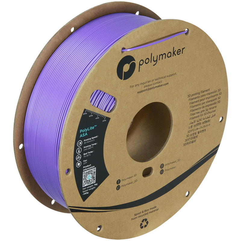 Filamento ASA PolyLite color morado