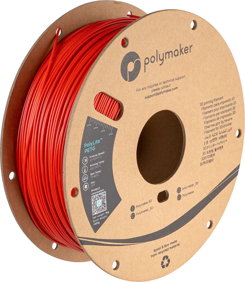 Filamento PETG PolyLite color rojo