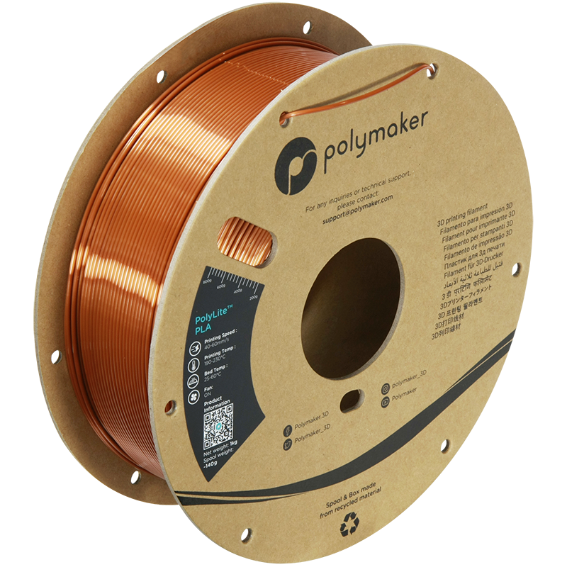Filamento PLA Silk color bronce