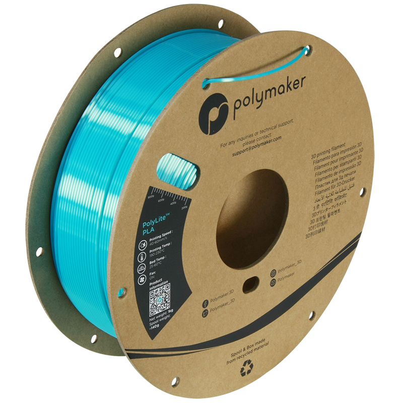 Filamento PLA Silk color azul claro