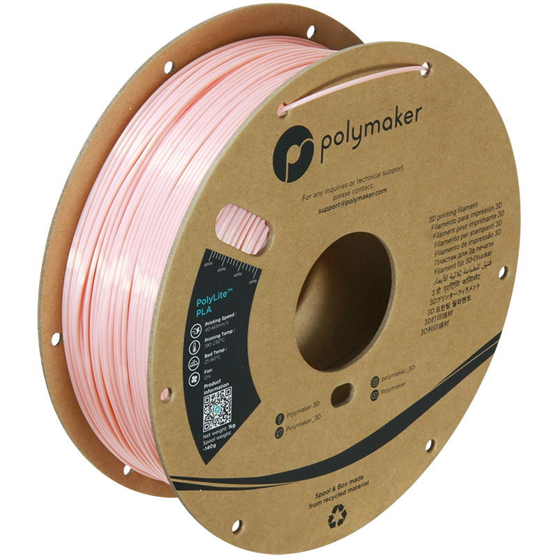 Filamento PLA Silk color rosado cuarzo