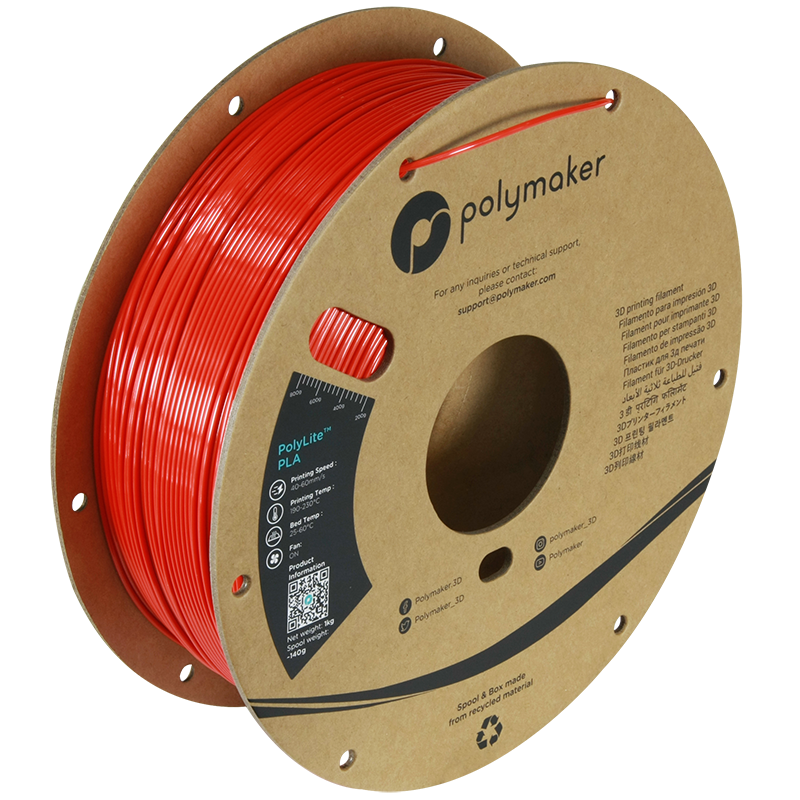 Filamento PLA Silk color rojo