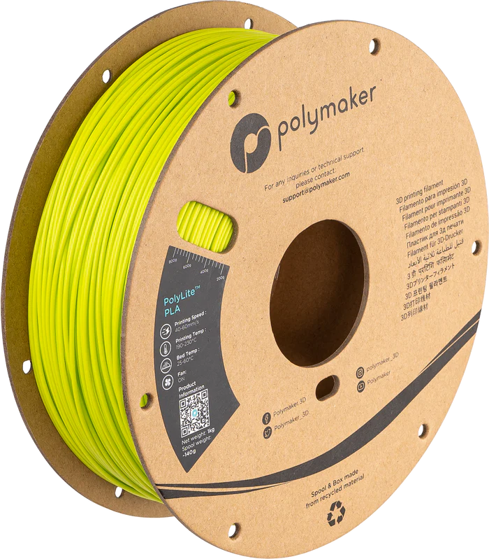 Filamento PLA PolyLite color verde lima