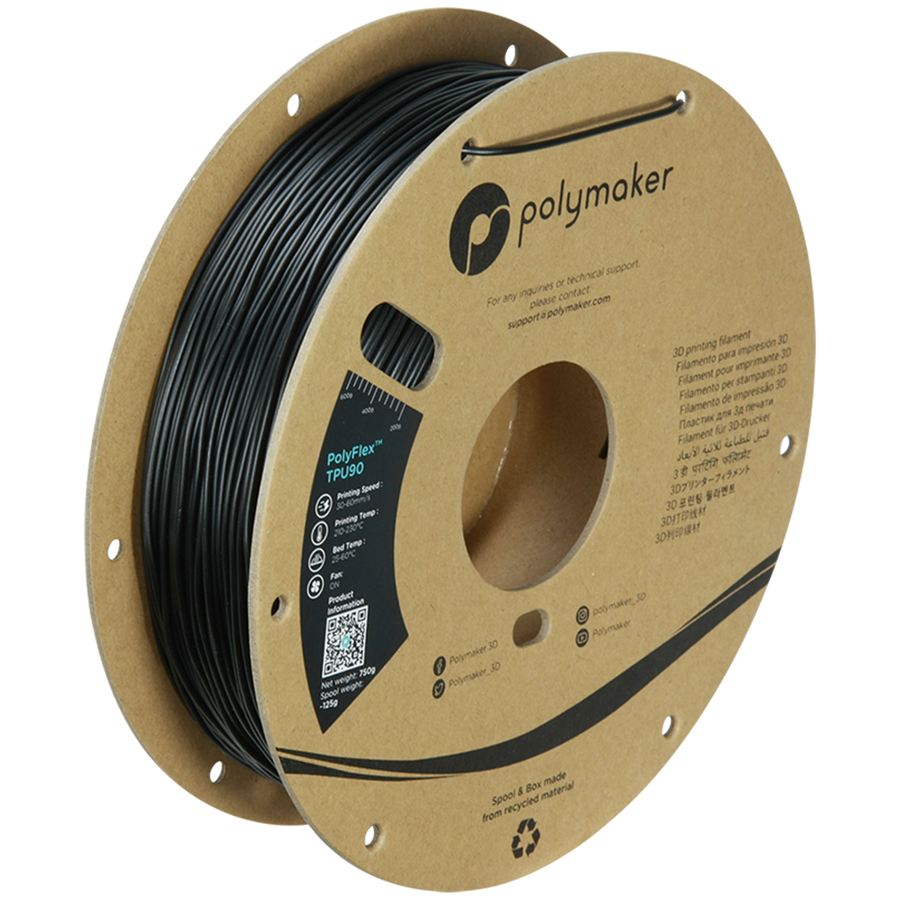 Filamento TPU90 PolyFlex color negro