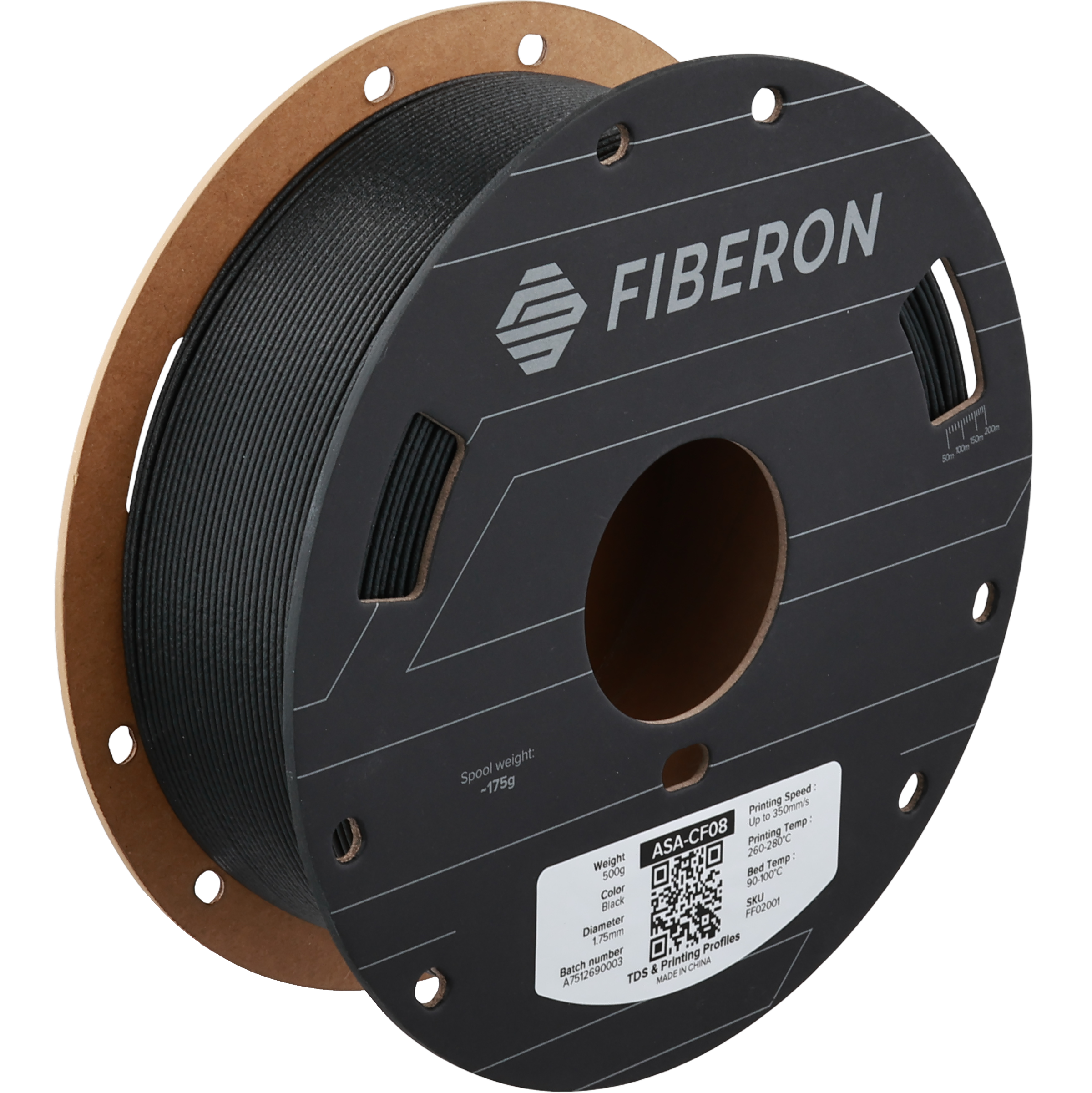 Filamento ASA-CF08 Fiberon - vista alternativa (ref. FF02001)